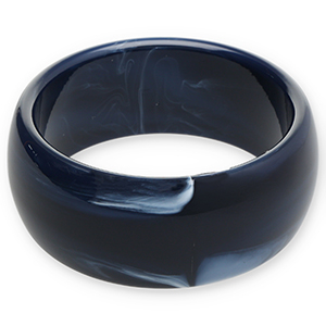 Armbanden bangle resin Dark blue-white