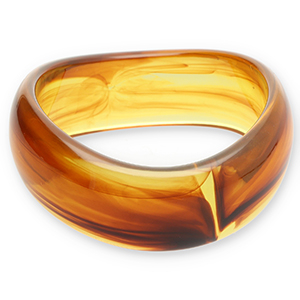 Armbanden bangle resin Transparent amber brown