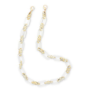 Musthave telefoonkoord van acryl Transparent-gold