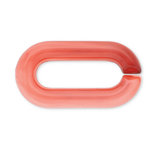 Acryl losse schakels 20mm Coral red