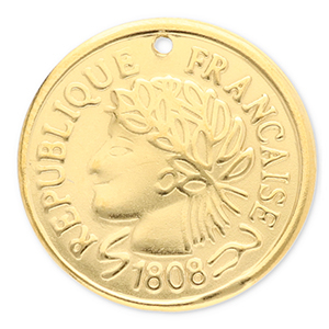 Bedels van Stainless steel Roestvrij staal (RVS) coin Gold