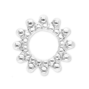 Benodigdheden van Stainless steel Roestvrij staal (RVS) bedels / tussenstuk Bali ring Silver