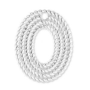 Bedels van Stainless steel Roestvrij staal (RVS) oval Silver