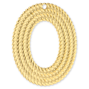 Bedels van Stainless steel Roestvrij staal (RVS) oval Gold