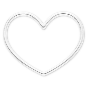 Benodigdheden van Stainless steel Roestvrij staal (RVS) tussenstuk heart Silver