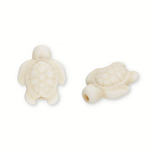 Keramiek kralen turtle Ivory beige