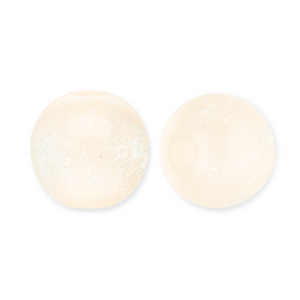 8 mm kralen van acryl met glitter Vanilla yellow-turquoise