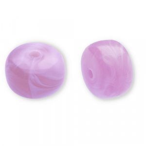 Kralen van acryl disc Lilac-white