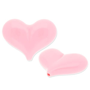 Kralen van acryl heart Pink