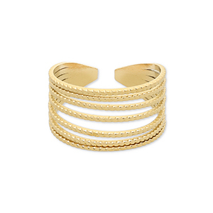 Ringen van Stainless steel Roestvrij staal (RVS) Gold