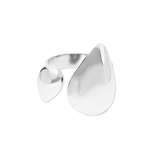 Ringen van Stainless steel Roestvrij staal (RVS) drops Silver