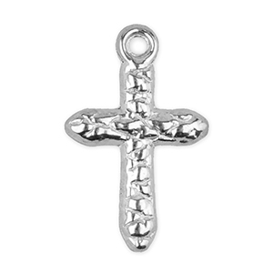 Bedels van Stainless steel Roestvrij staal (RVS) cross Silver