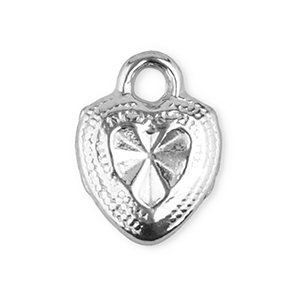 Bedels van Stainless steel Roestvrij staal (RVS) heart Silver