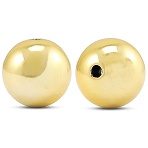 Kralen metallook round 18mm Gold metallic