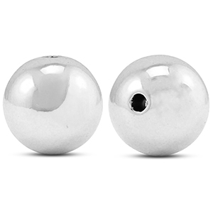 Kralen metallook round 18mm Silver metallic