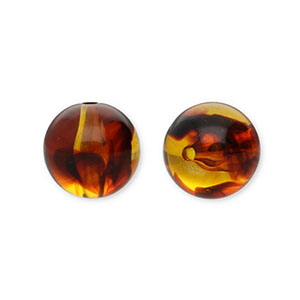 16 mm kralen van acryl round Orange brown