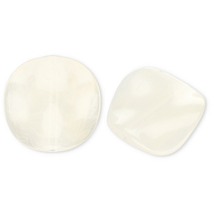 Kralen van acryl organic Off white