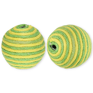 22 mm kralen van acryl met waxkoord Green-yellow
