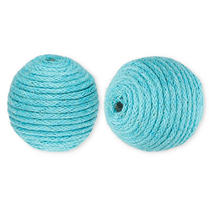 22 mm kralen van acryl met waxkoord Blue