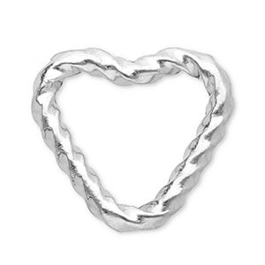 Benodigdheden van Stainless steel Roestvrij staal (RVS) tussenstuk heart Silver