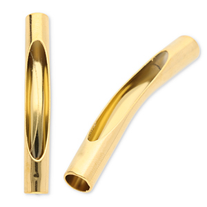 Kralen van stainless steel Roestvrij staal (RVS) tube Gold