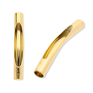 Kralen van stainless steel Roestvrij staal (RVS) tube Gold
