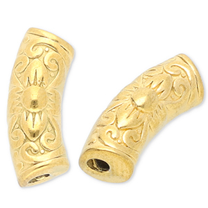 Kralen van stainless steel Roestvrij staal (RVS) tube Gold