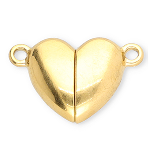 Benodigdheden van Stainless steel Roestvrij staal (RVS) magneetsluiting heart Gold
