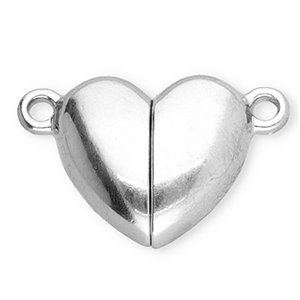 Benodigdheden van Stainless steel Roestvrij staal (RVS) magneetsluiting heart Silver