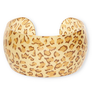 Armbanden bangle resin with leopard print Multicolor brown