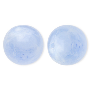 20 mm kralen van acryl round Blue-marble