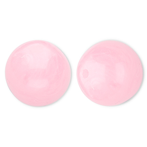 20 mm kralen van acryl round Pink-marble