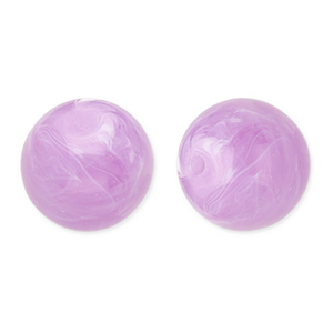 16 mm kralen van acryl round Lavender purple-marble