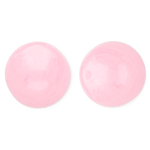 16 mm kralen van acryl round Pink-marble
