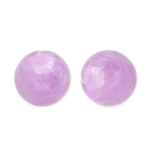 12 mm kralen van acryl round Lavender purple-marble