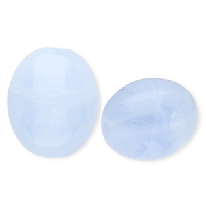 Kralen van acryl oval Blue-marble