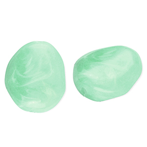 Kralen van acryl egg-shaped Mint green-marble