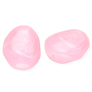 Kralen van acryl egg-shaped Pink-marble