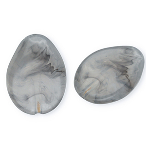 Kralen van acryl drop Grey-marble