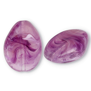 Kralen van acryl drop Purple-brown-marble