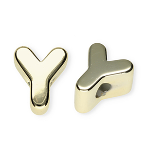Acryl letterkralen letter Y Gold