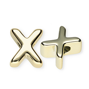 Acryl letterkralen letter X Gold