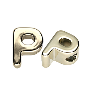 Acryl letterkralen letter P Gold