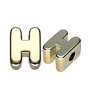 Acryl letterkralen letter H Gold