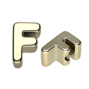 Acryl letterkralen letter F Gold