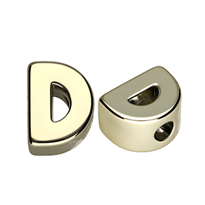 Acryl letterkralen letter D Gold