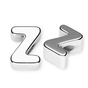 Acryl letterkralen letter Z Silver