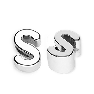 Acryl letterkralen letter S Silver