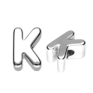 Acryl letterkralen letter K Silver