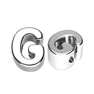 Acryl letterkralen letter G Silver